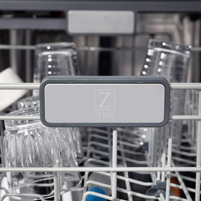ZLINE Autograph Edition 24" Monument Series Dishwasher, Stainless Steel, Helix Handle DWMTZ-30424-KCB
