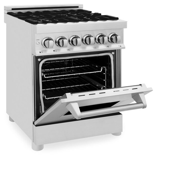 DISCONTINUED-ZLINE 24" Professional Dual Fuel Range, Black Matte door, RA-BLM-24 - Farmhouse Kitchen and Bath