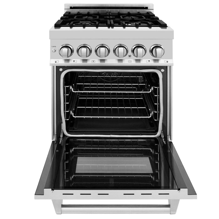 DISCONTINUED-ZLINE 24" Professional Dual Fuel Range, Black Matte door, RA-BLM-24 - Farmhouse Kitchen and Bath