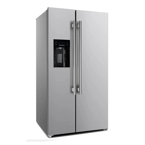 Forno Salerno - 36 in. Side by Side Refrigerator with External Water and Ice Dispenser FFRBI1844-40SG Forno