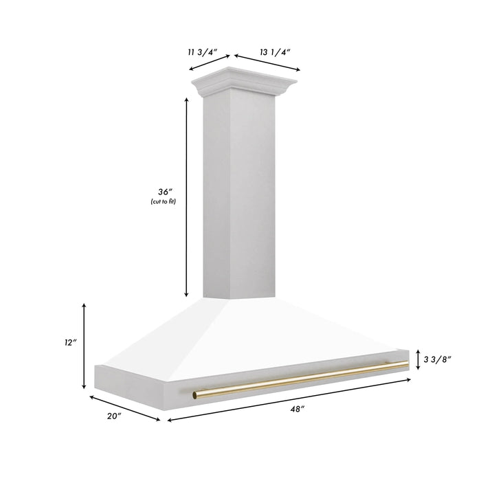 ZLINE 48" Autograph Stainless Wall Range Hood KB4SNZ-WM48-G09K