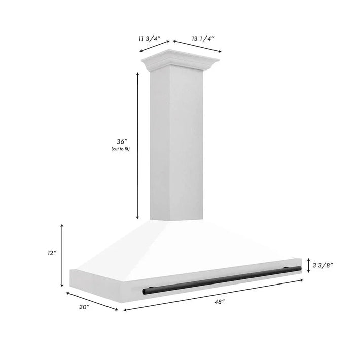 ZLINE 48" Autograph Stainless Wall Range Hood KB4SNZ-WM48-MB09K
