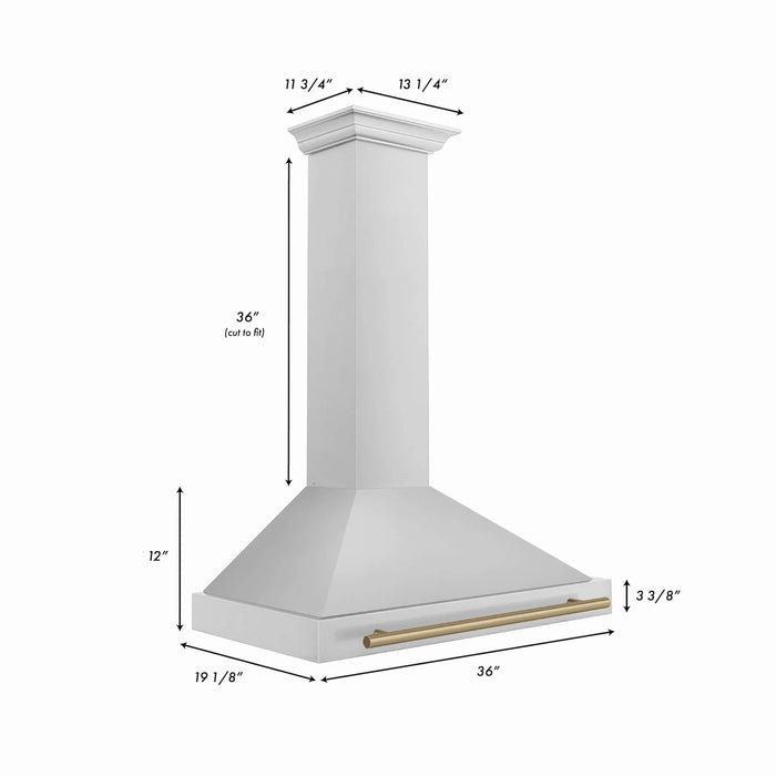 ZLINE 36" Autograph Stainless Wall Range Hood KB4STZ-36-CB09K