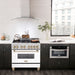 ZLINE 36" Autograph Edition Dual Fuel Range, White Door, RAZ-WM-36 - Farmhouse Kitchen and Bath