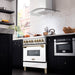 ZLINE 36" Autograph Edition Dual Fuel Range, White Door, RAZ-WM-36 - Farmhouse Kitchen and Bath