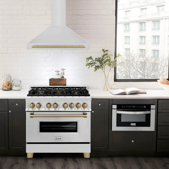ZLINE 36" Autograph Stainless Wall Range Hood KB4STZ-36-CB09K