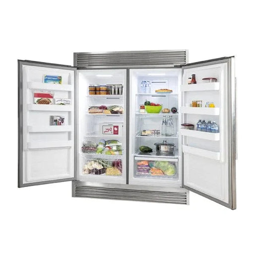 Forno Rizzuto - 60 in. Pro-Style Dual Combination Fridge/Freezer Refrigerator FFFFD1933-60S Forno