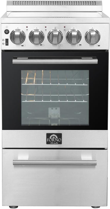 Forno 20 - Inch Pallerano Electric Range with 4 Burners in Stainless Steel, FFSEL6052 - 20 - Farmhouse Kitchen and Bath