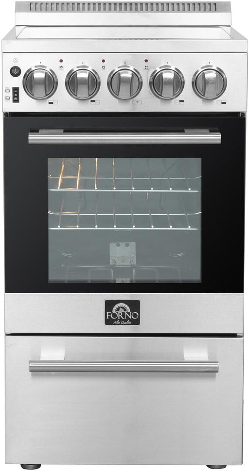 Forno 20 - Inch Pallerano Electric Range with 4 Burners in Stainless Steel, FFSEL6052 - 20 - Farmhouse Kitchen and Bath