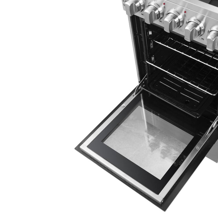 Forno 20 - Inch Pallerano Electric Range with 4 Burners in Stainless Steel, FFSEL6052 - 20 - Farmhouse Kitchen and Bath