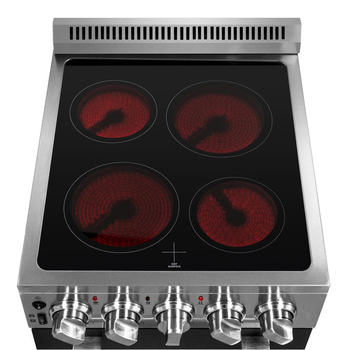 Forno 20 - Inch Pallerano Electric Range with 4 Burners in Stainless Steel, FFSEL6052 - 20 - Farmhouse Kitchen and Bath