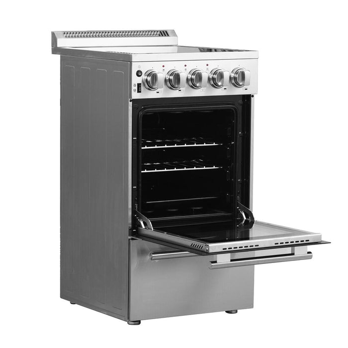 Forno 20 - Inch Pallerano Electric Range with 4 Burners in Stainless Steel, FFSEL6052 - 20 - Farmhouse Kitchen and Bath