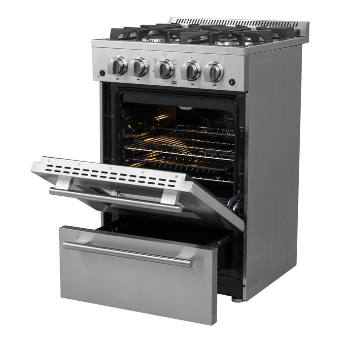 Forno 24" Gas Range, Stainless Steel, FFSGS6272 - 24 - Farmhouse Kitchen and Bath