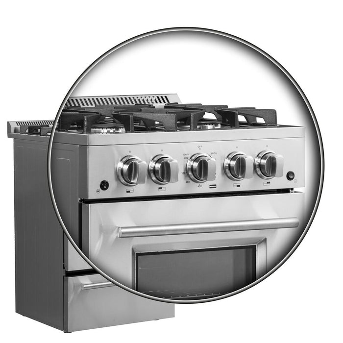 Forno 24" Gas Range, Stainless Steel, FFSGS6272 - 24 - Farmhouse Kitchen and Bath
