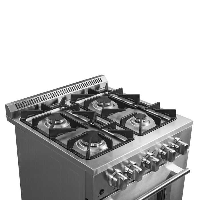 Forno 24" Gas Range, Stainless Steel, FFSGS6272 - 24 - Farmhouse Kitchen and Bath
