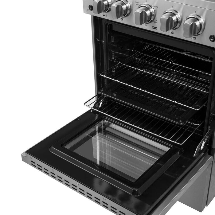 Forno 24" Gas Range, Stainless Steel, FFSGS6272 - 24 - Farmhouse Kitchen and Bath