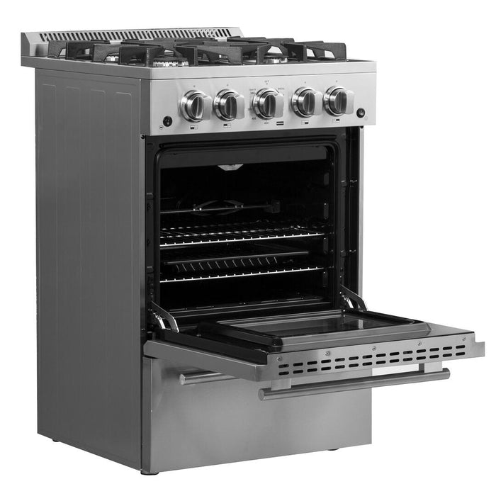 Forno 24" Gas Range, Stainless Steel, FFSGS6272 - 24 - Farmhouse Kitchen and Bath