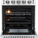 Forno 24 - Inch Pro - Style Electric Range with 4 Burners in Stainless Steel, FFSEL6069 - 24 - Farmhouse Kitchen and Bath