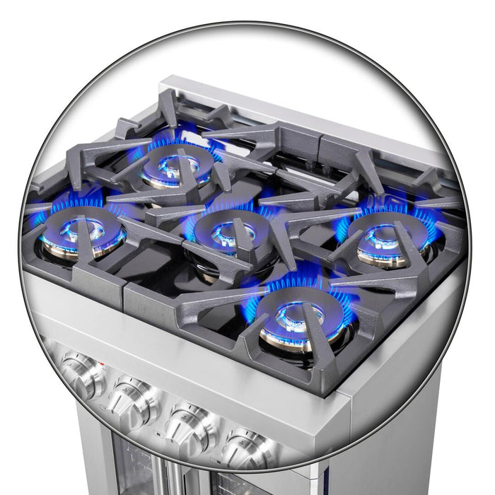 Forno Capriasca 30 in. French Door Freestanding All Gas Range, Stainless Steel, FFSGS6460 - 30 - Farmhouse Kitchen and Bath