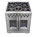 Forno Capriasca 30 in. French Door Freestanding Dual Fuel Range Gas Stove, Electric Oven, Stainless Steel, FFSGS6387 - 30 - Farmhouse Kitchen and Bath