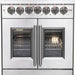 Forno Capriasca 30 in. French Door Freestanding Dual Fuel Range Gas Stove, Electric Oven, Stainless Steel, FFSGS6387 - 30 - Farmhouse Kitchen and Bath