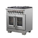 Forno Capriasca 30 in. French Door Freestanding Dual Fuel Range Gas Stove, Electric Oven, Stainless Steel, FFSGS6387 - 30 - Farmhouse Kitchen and Bath