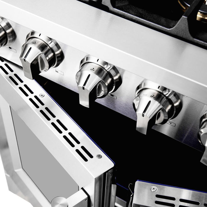 Forno Capriasca 36 in. French Door Freestanding All Gas Range, Stainless Steel, FFSGS6460 - 36 - Farmhouse Kitchen and Bath