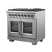 Forno Capriasca 36 in. French Door Freestanding Dual Fuel Range , Gas Stove, Electric Oven, Stainless Steel, FFSGS6387 - 36 - Farmhouse Kitchen and Bath