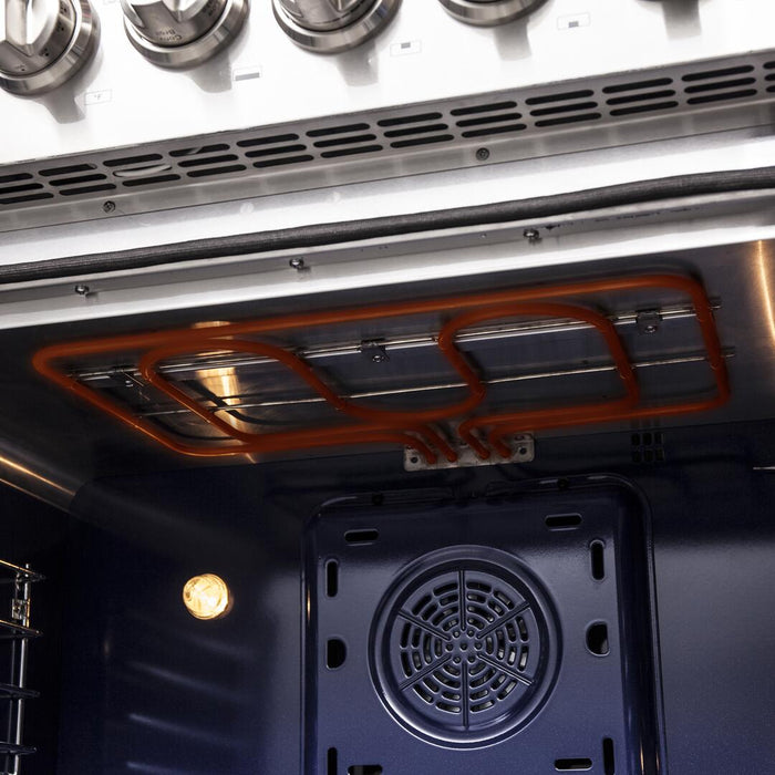 Forno Capriasca 36 in. French Door Freestanding Dual Fuel Range , Gas Stove, Electric Oven, Stainless Steel, FFSGS6387 - 36 - Farmhouse Kitchen and Bath