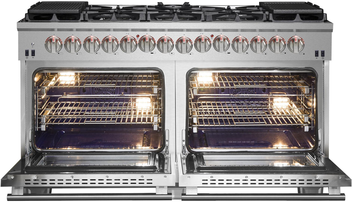 Forno Capriasca - 60 in. Professional Dual Fuel Freestanding Range, FFSGS6187 - 60 - Farmhouse Kitchen and Bath