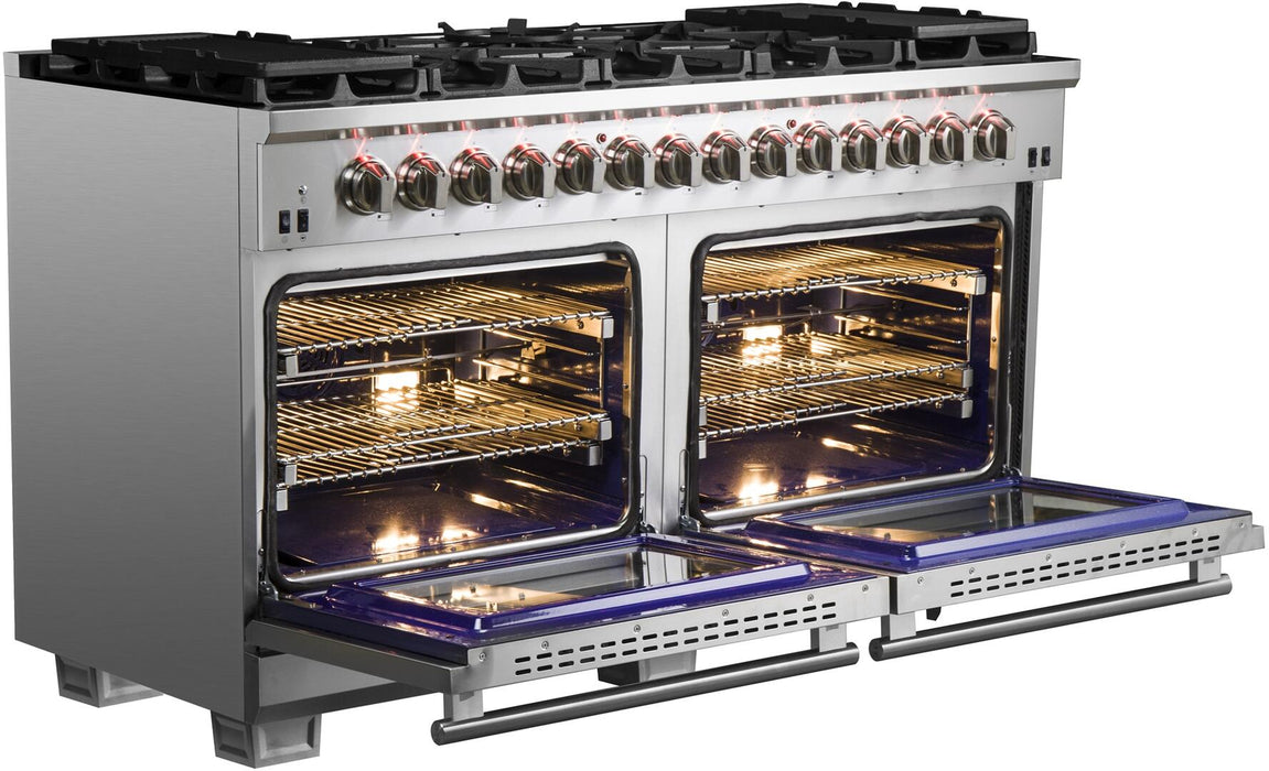 Forno Capriasca - 60 in. Professional Dual Fuel Freestanding Range, FFSGS6187 - 60 - Farmhouse Kitchen and Bath