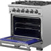Forno Capriasca - Titanium 30 in. Professional Freestanding Dual Fuel Range, FFSGS6187 - 30 - Farmhouse Kitchen and Bath