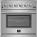 Forno Capriasca - Titanium 30 in. Professional Freestanding Dual Fuel Range, FFSGS6187 - 30 - Farmhouse Kitchen and Bath