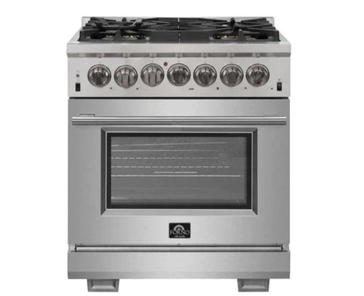 Forno Capriasca - Titanium 30 in. Professional Freestanding Dual Fuel Range, FFSGS6187 - 30 - Farmhouse Kitchen and Bath