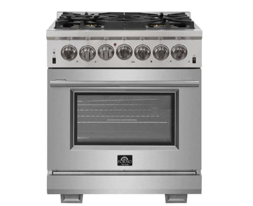 Forno Capriasca - Titanium 30 in. Professional Freestanding Dual Fuel Range, FFSGS6187 - 30 - Farmhouse Kitchen and Bath