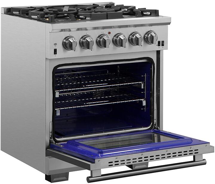 Forno Capriasca - Titanium 30 in. Professional Freestanding Dual Fuel Range, FFSGS6187 - 30 - Farmhouse Kitchen and Bath