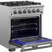 Forno Capriasca - Titanium 30 in. Professional Freestanding Dual Fuel Range, FFSGS6187 - 30 - Farmhouse Kitchen and Bath