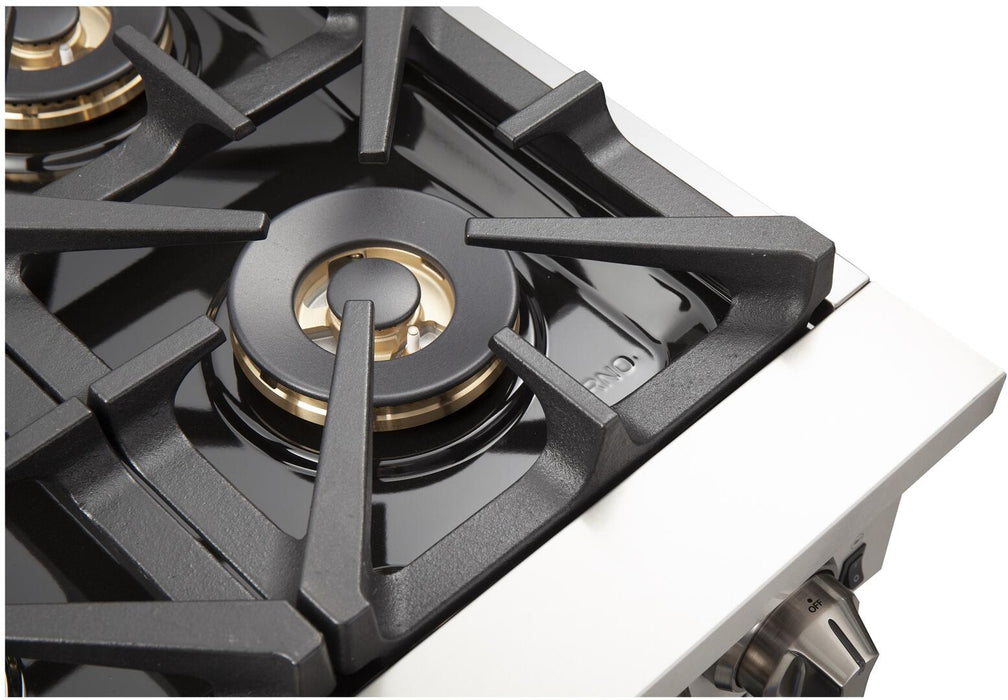 Forno Capriasca - Titanium 30 in. Professional Freestanding Dual Fuel Range, FFSGS6187 - 30 - Farmhouse Kitchen and Bath