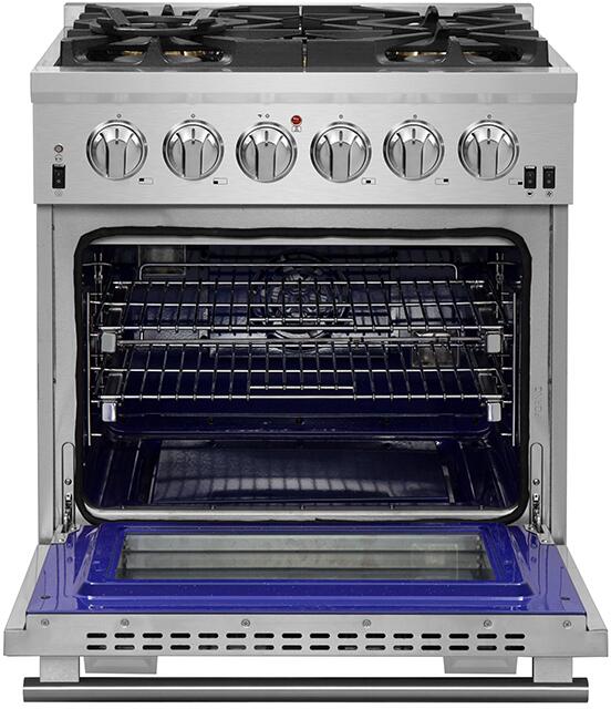Forno Capriasca - Titanium 30 in. Professional Freestanding Dual Fuel Range, FFSGS6187 - 30 - Farmhouse Kitchen and Bath