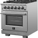 Forno Capriasca - Titanium 30 in. Professional Freestanding Dual Fuel Range, FFSGS6187 - 30 - Farmhouse Kitchen and Bath