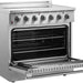 Forno Galiano 36" Electric Range, Convection Oven, Stainless Steel, FFSEL6083 - 36 - Farmhouse Kitchen and Bath