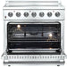 Forno Galiano 36" Electric Range, Convection Oven, Stainless Steel, FFSEL6083 - 36 - Farmhouse Kitchen and Bath