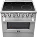 Forno Galiano 36" Electric Range, Convection Oven, Stainless Steel, FFSEL6083 - 36 - Farmhouse Kitchen and Bath