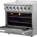 Forno Galiano 36" Electric Range, Convection Oven, Stainless Steel, FFSEL6083 - 36 - Farmhouse Kitchen and Bath