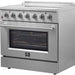 Forno Galiano 36" Electric Range, Convection Oven, Stainless Steel, FFSEL6083 - 36 - Farmhouse Kitchen and Bath