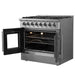 Forno Galiano 36 in. French Door Freestanding Dual Fuel Range, Gas Stove, Electric Oven, Stainless Steel, FFSGS6356 - 36 - Farmhouse Kitchen and Bath
