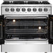 Forno Galiano 36 in. French Door Freestanding Dual Fuel Range, Gas Stove, Electric Oven, Stainless Steel, FFSGS6356 - 36 - Farmhouse Kitchen and Bath