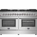 Forno Galiano - 60 in. Gold Professional Freestanding Dual Fuel Range, Stainless Steel FFSGS6156 - 60 - Farmhouse Kitchen and Bath