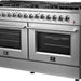 Forno Galiano - 60 in. Gold Professional Freestanding Dual Fuel Range, Stainless Steel FFSGS6156 - 60 - Farmhouse Kitchen and Bath