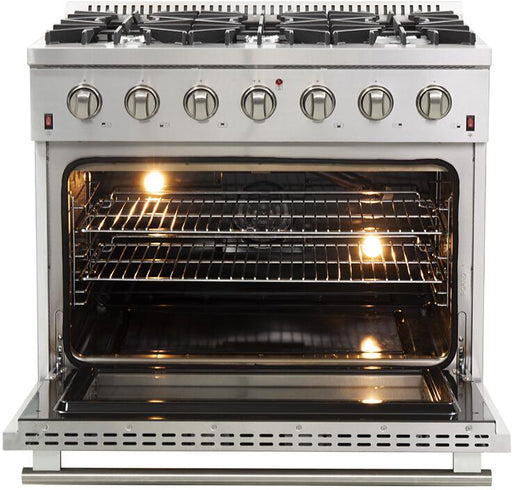 Forno Galiano Gold Professional - 36 inch 5.32 cu.ft. Freestanding All Gas Range, FFSGS6244 - 36 - Farmhouse Kitchen and Bath